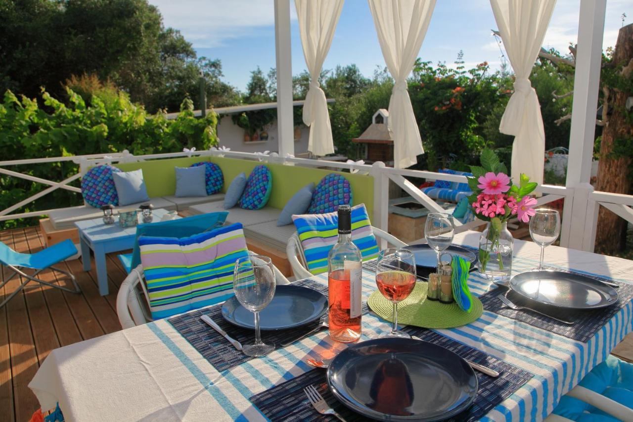 Blue Sky Cottage, Kanouli Beach Halikounas Esterno foto